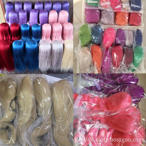 Colored Bob Lace Front Human Hair Wigs Brazilian Virgin Hair Blonde Pink Red Blue Yellow Gray Orange Color Short Bob Cut Wigs